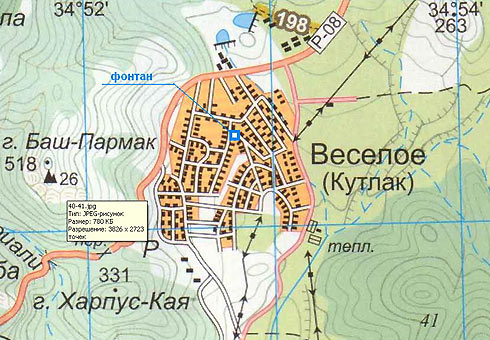 Карта района села Веселое