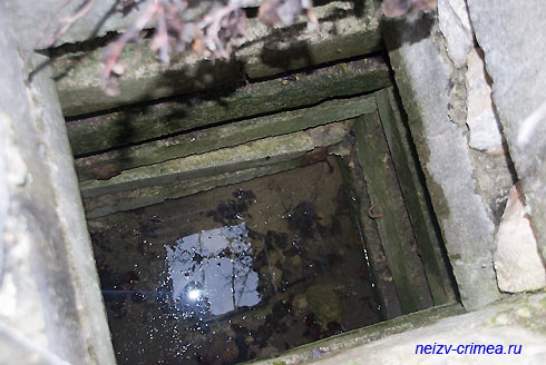 Уровень воды в старом колодце в балке Кумеч-Йылга. Январь 2019г.