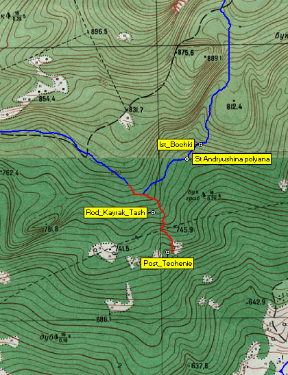 Фрагмент карты южного Эльх-Каи