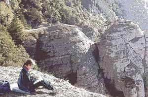 Вид на скалу Нос Линкора со скалы Козырек